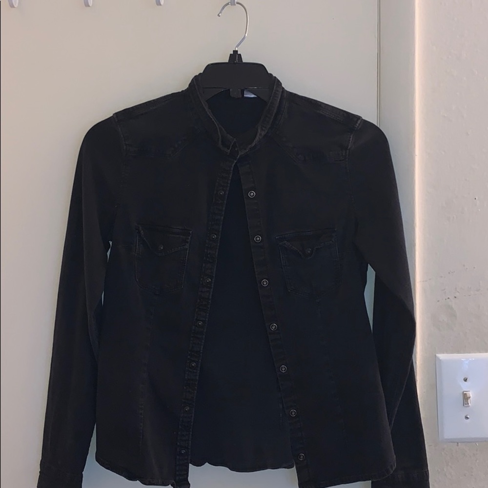 Black jean jacket.